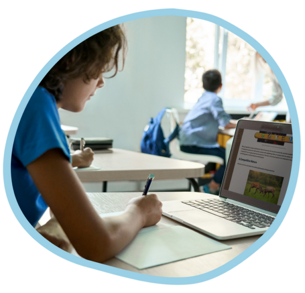 Student completing your comprehension activity