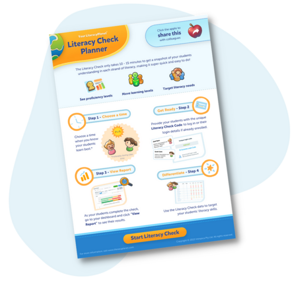 Literacy check planner